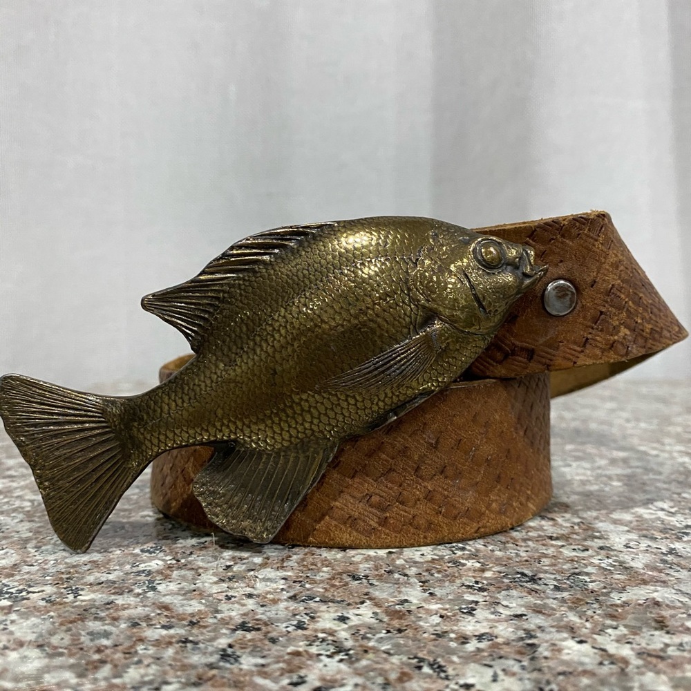 Leather, brass, bass belt